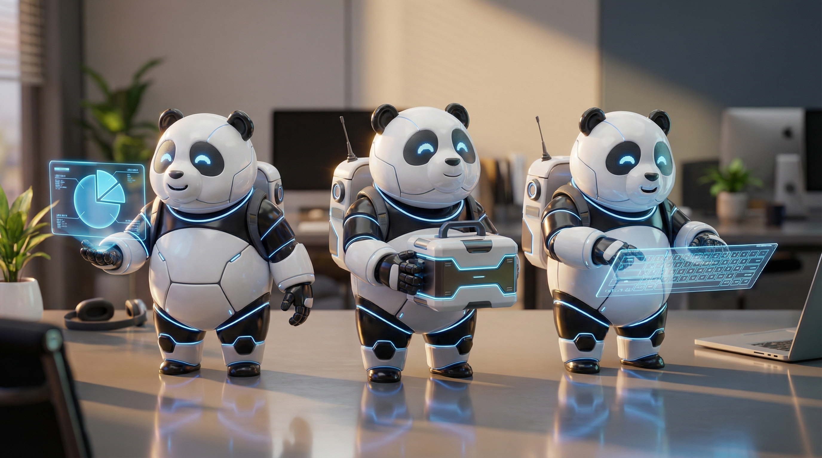 Equipe de Agentes IA Trabalhando